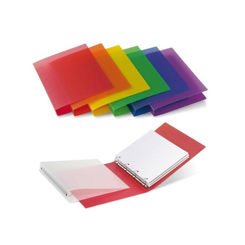 Cartella Happy Color - polipropilene - 4 anelli tondi - Diametro 17 mm - colori assortiti